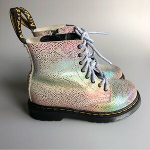 Dr. Martens 1460 Pascal T Kids Rainbow Glitter Boots Size: US 9 EUR 26